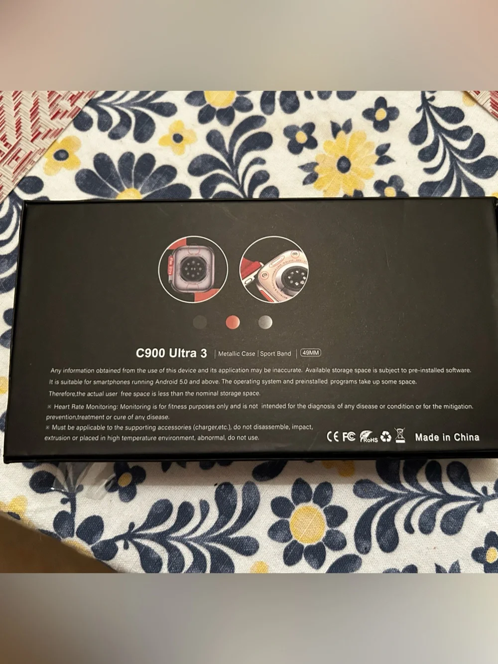 C900 Ultra 3 Smart Watch 49MM Bluetooth Fitness Tracker w/ Charger
